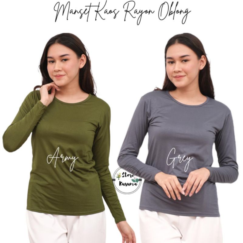 Manset Kaos Oblong Rayon size M LD 70cm