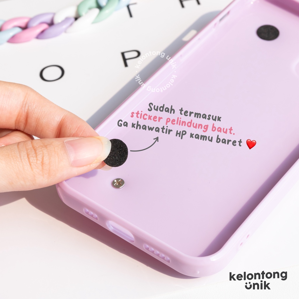 (Seri 2) For iPhone - Glossy Campro Soft Case + Glossy Chain Grip/ Chain Case Rantai