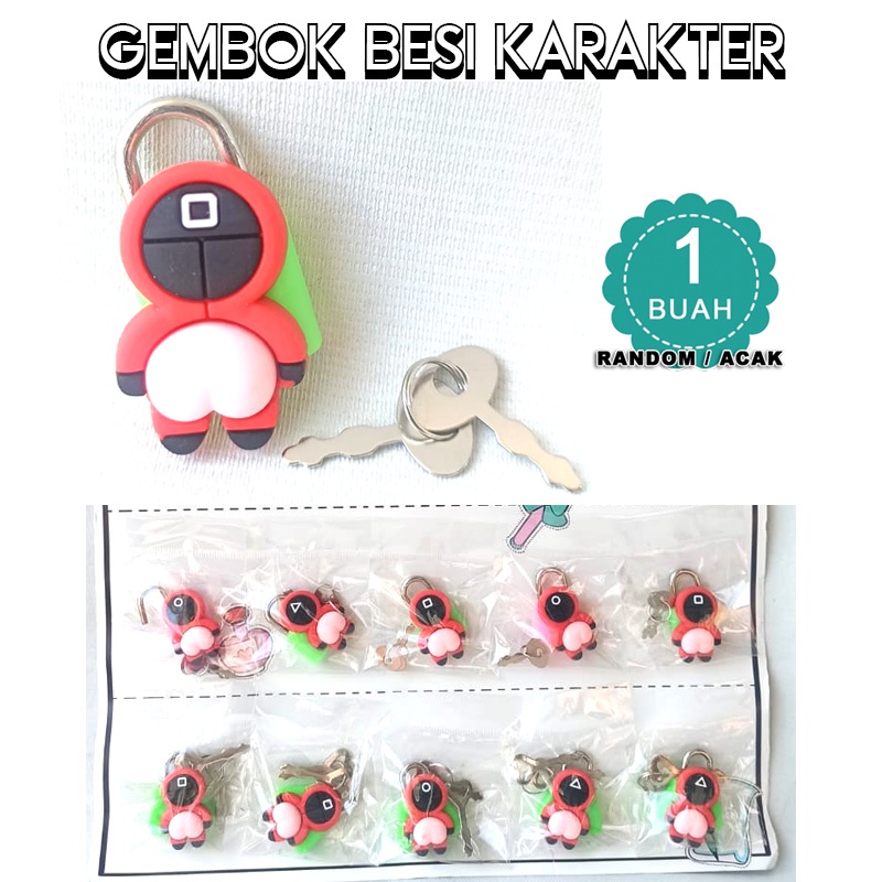 Mainan Gembok Mini KARAKTER SATUAN 1 pc - GEMBOK MINI KARAKTER SATUAN