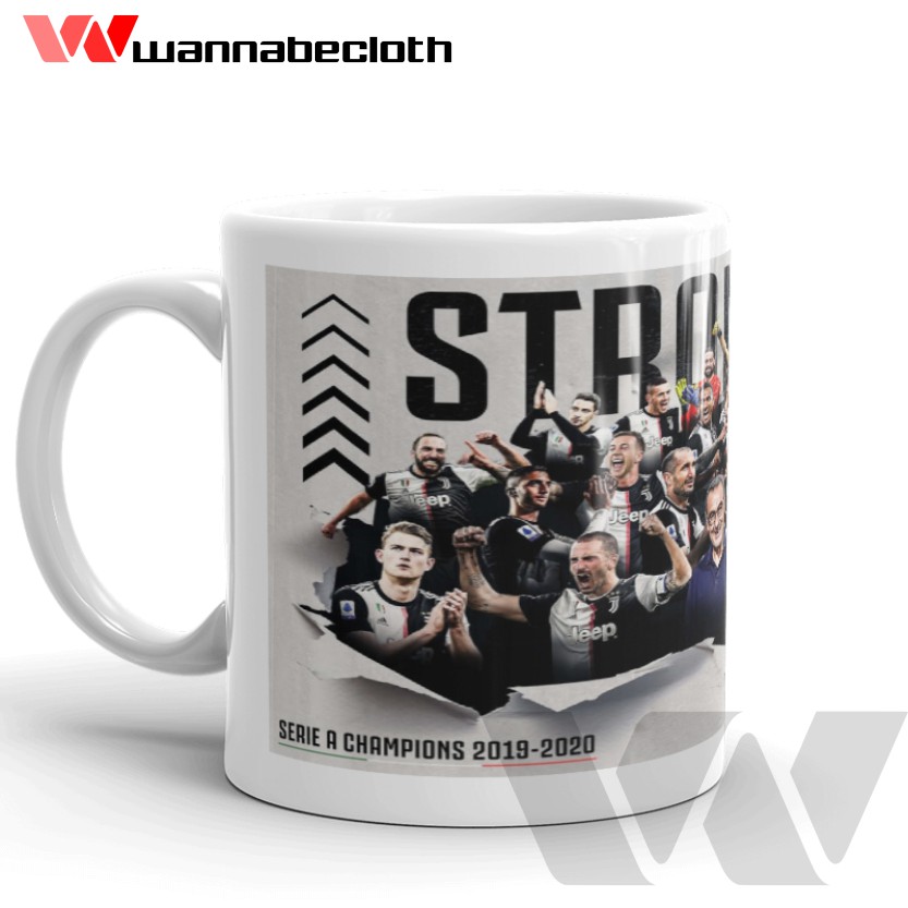 Gelas Juventus Mug Juventus Cetak Mug Custom Koleksi Hadiah Souvenir Mug Juventus Scudetto 2020