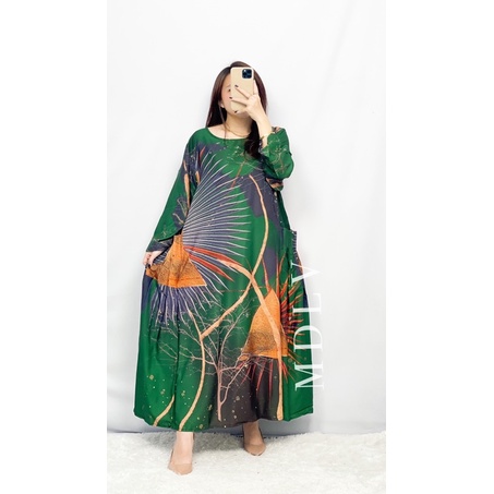 MDLV ~ 80021 FROSTINE LOOSE DRESS LONG DRESS GAMIS MAXI GAMIS IMPORT FASHION MUSLIM FASHION IMPORT