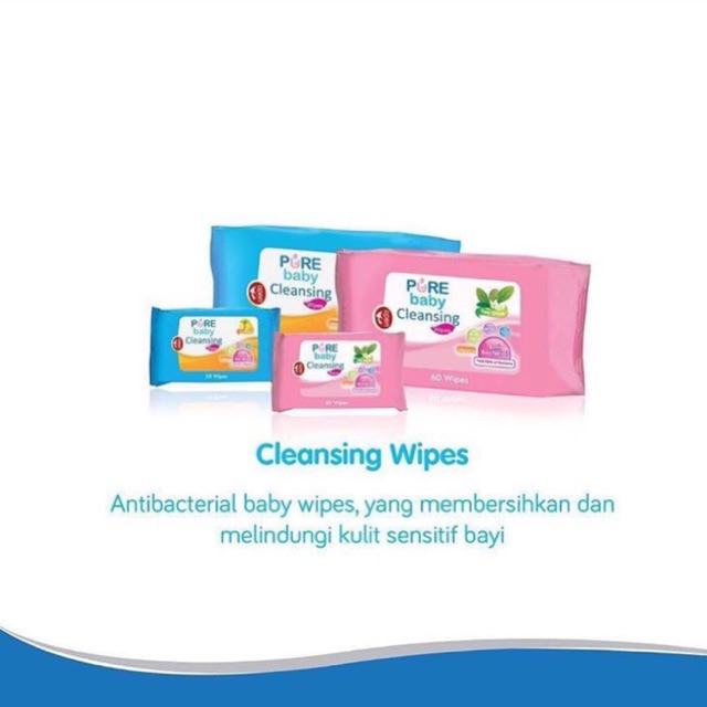 Pure baby cleansing wipes