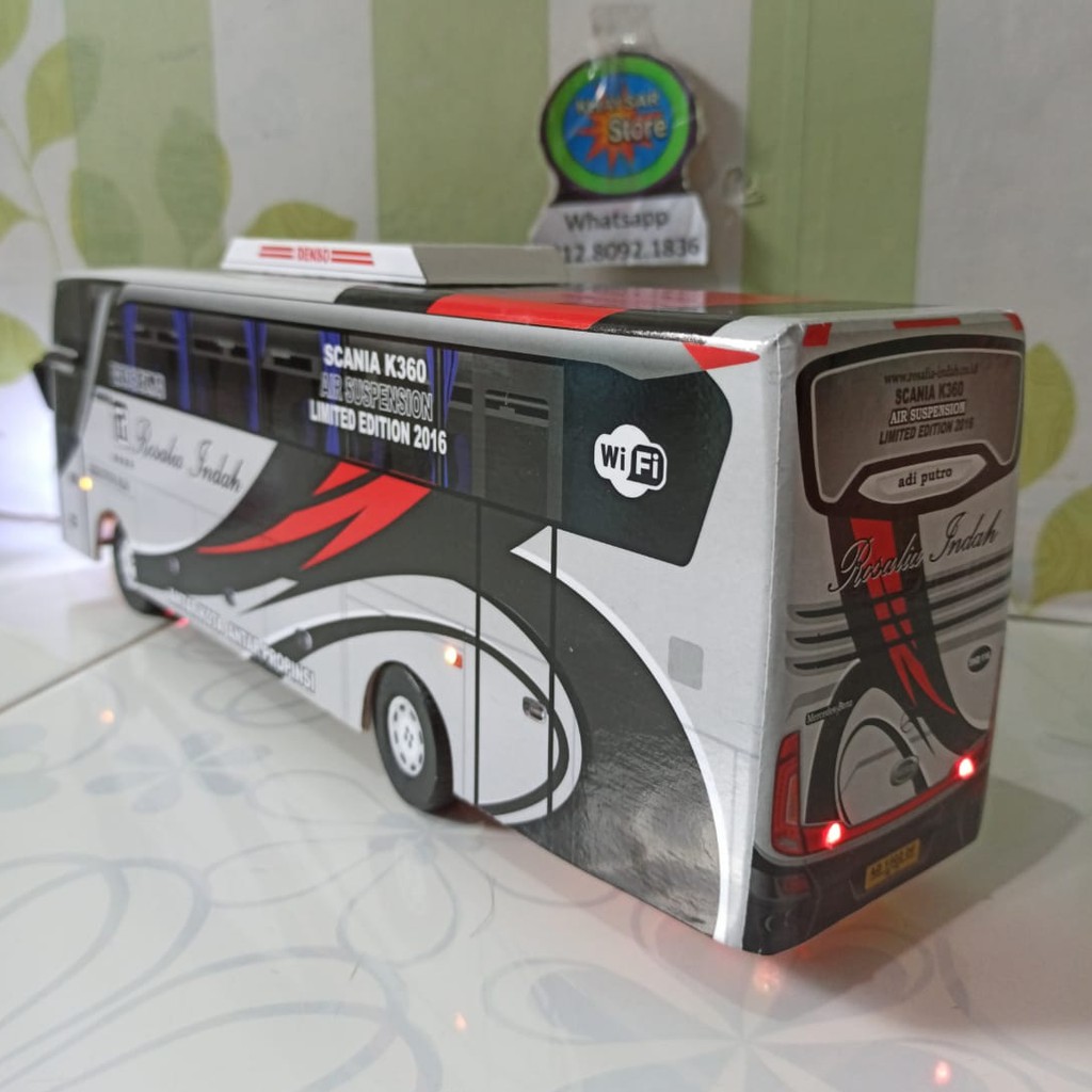 miniatur Bus bis /mainan bus bis rosalia indah plus lampu