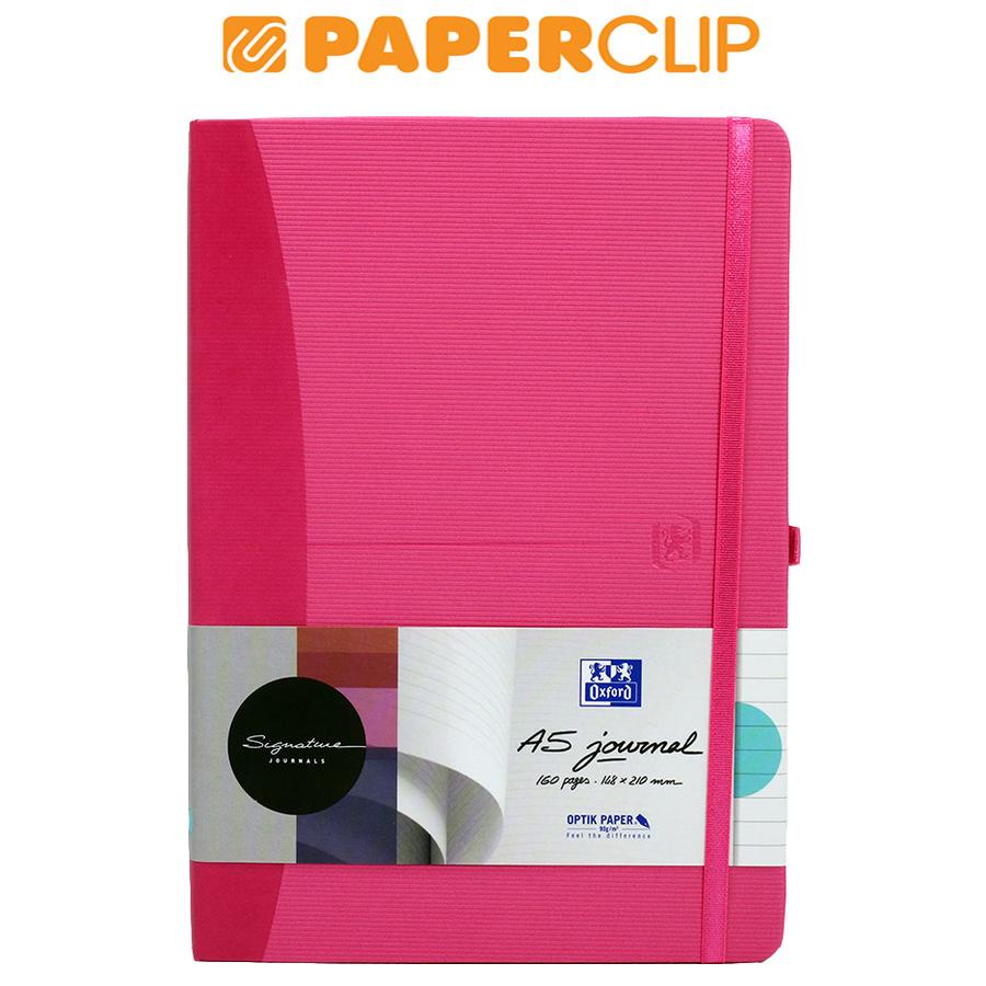 

NOTEBOOK A5 OXFORD SIGNATURE HARDCOVER 80 PINK