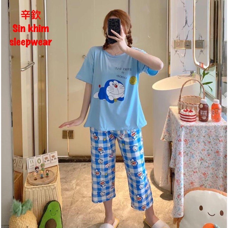 [ NEW  MOTIF  ] Stelan Baju tidur Import Stelan Piyama Import Baju import FREE POUCH