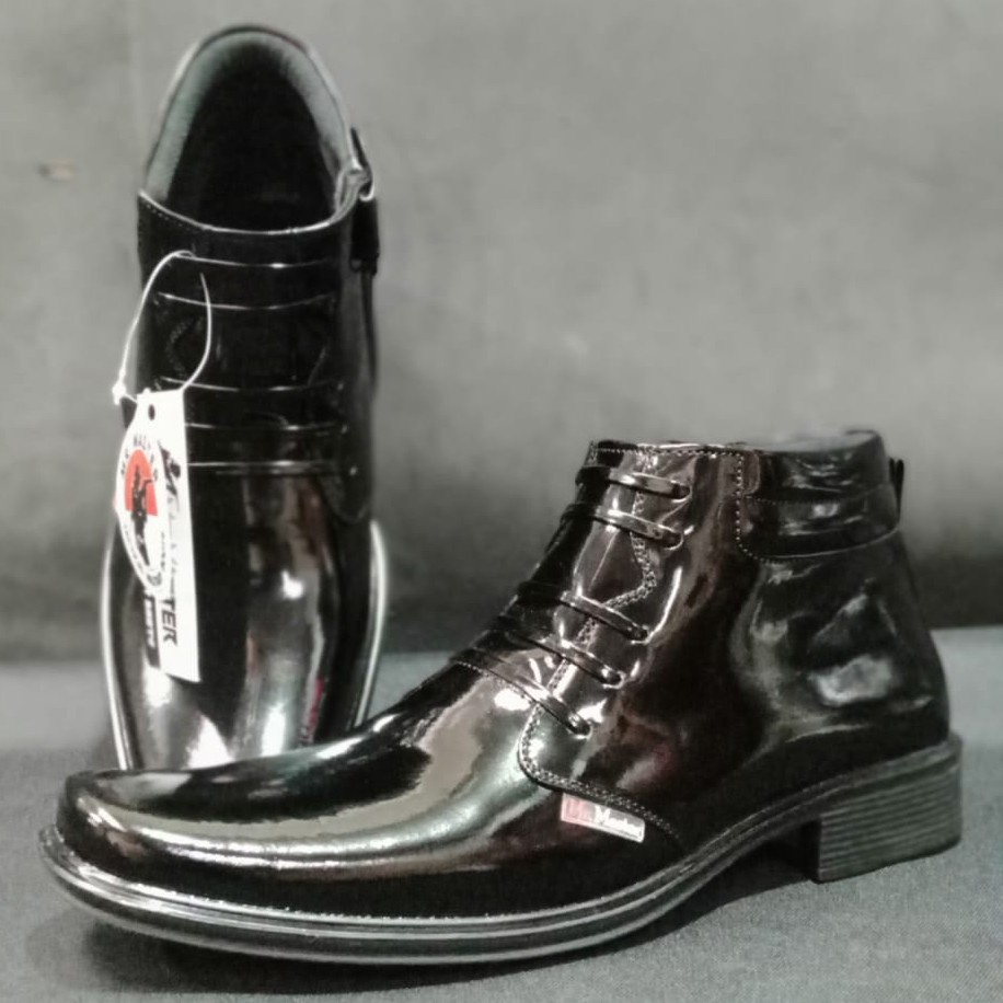 Sepatu Pdh Tni Polri Security Satpam Mengkilap Glossy Kulit Sapi Asli Berkualitas Merk MR MASTER Sepatu Formal Kantor