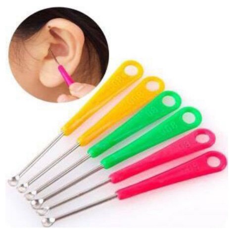 COD SET 20 COTTONBUDS BESI STAINLESS PEGANGAN / KOREK KUPING /UREK TELINGA UK1703