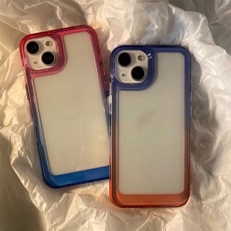 BARU! Kualitas Tinggi Gradien Bening TPU Akrilik untuk Case iPhone 11 Pro Max 12 Pro Max 13 Pro Max 14 Pro Max Case