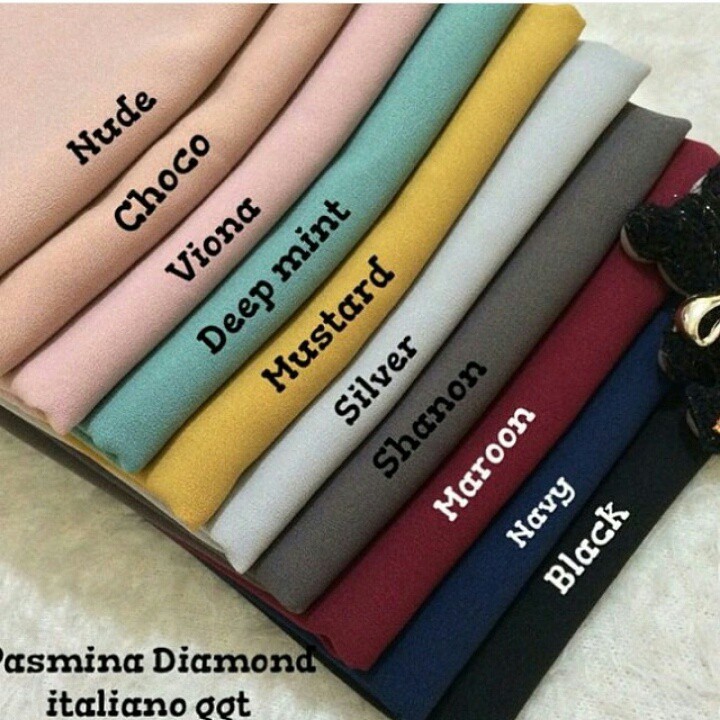 Paling Keren Warna Pashmina Diamond Crepe Tricia Goes Around