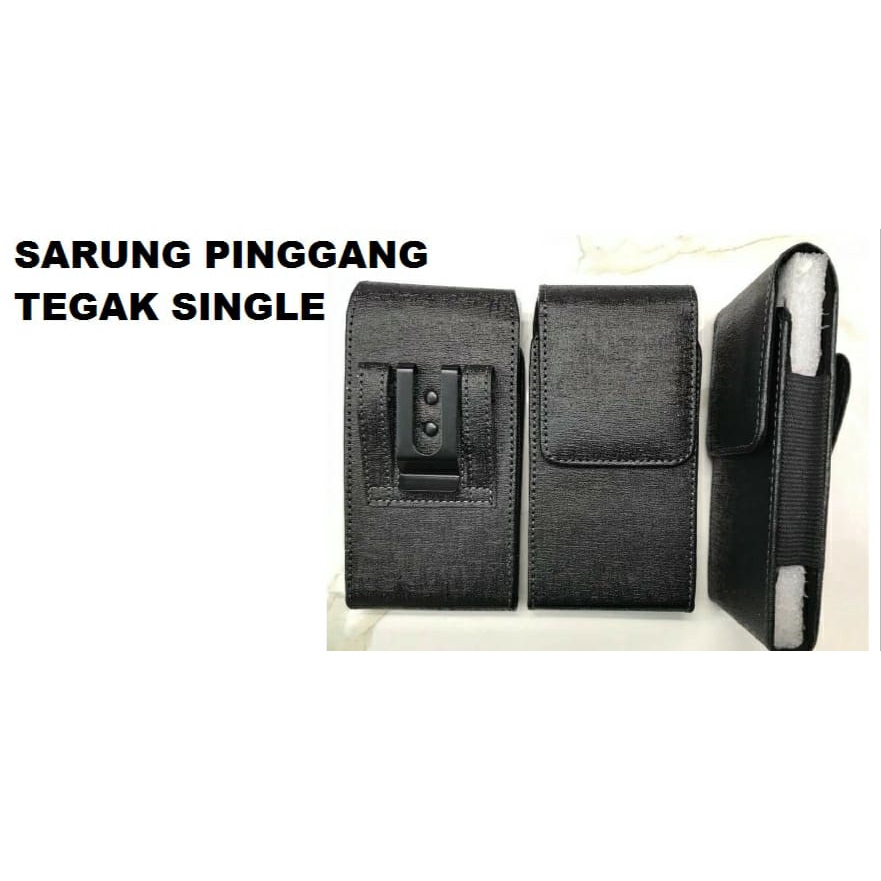 Sarung Dompet Tas Tempat HP Pinggang Kulit Vertical