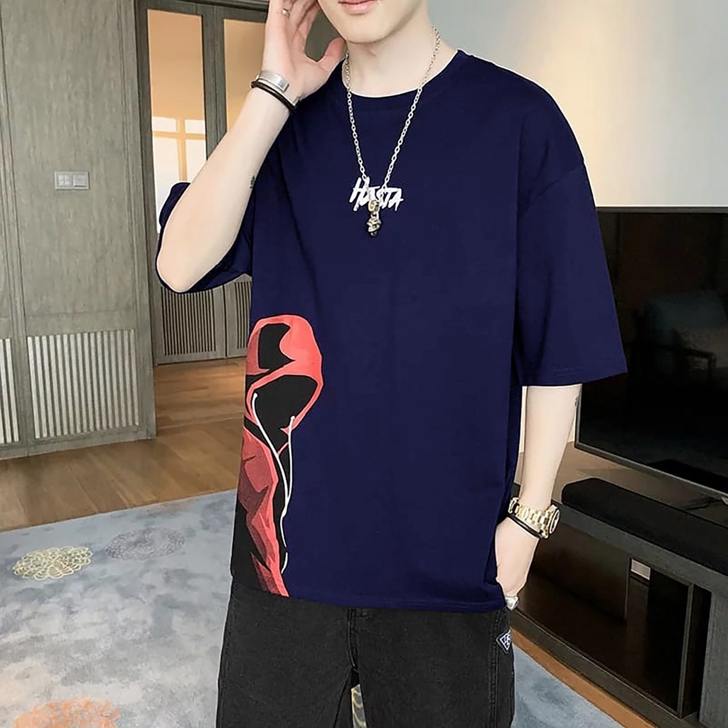 COD-baju oversize size M|L,XL atasan pria&amp;wanita kaos distro terlaris hasta-animos