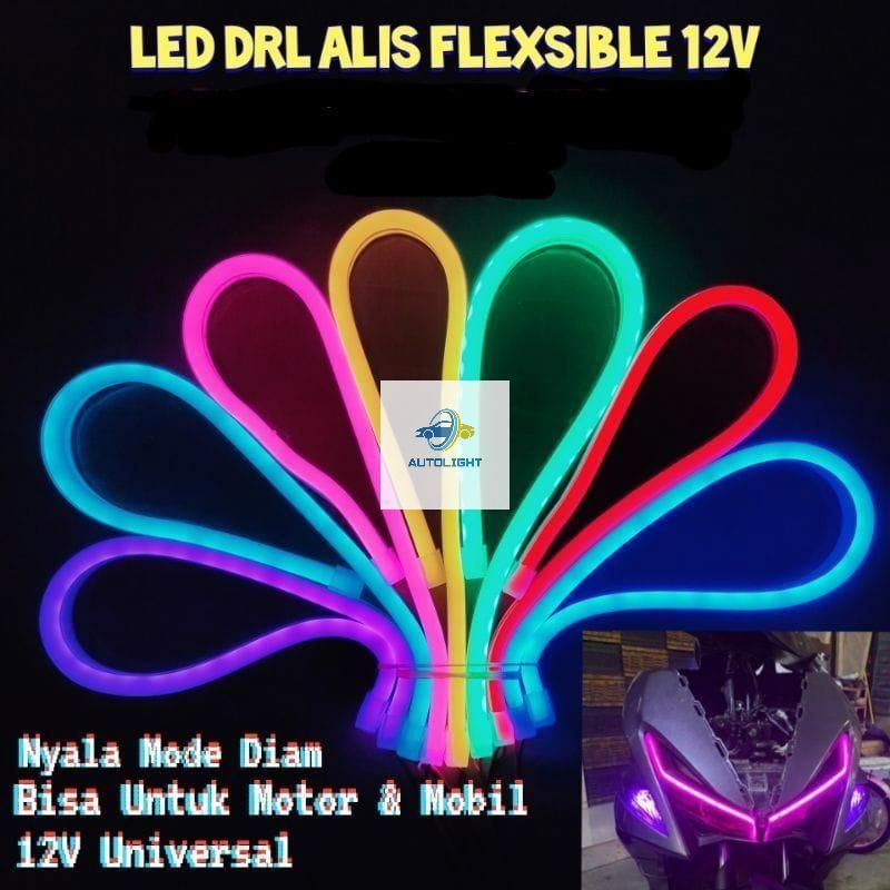 LAMPU ALIS  MOTOR DRL  FLEXIBLE 30CM LAMPU NEON FLEXIBLE (HARGA PER 1PCS)