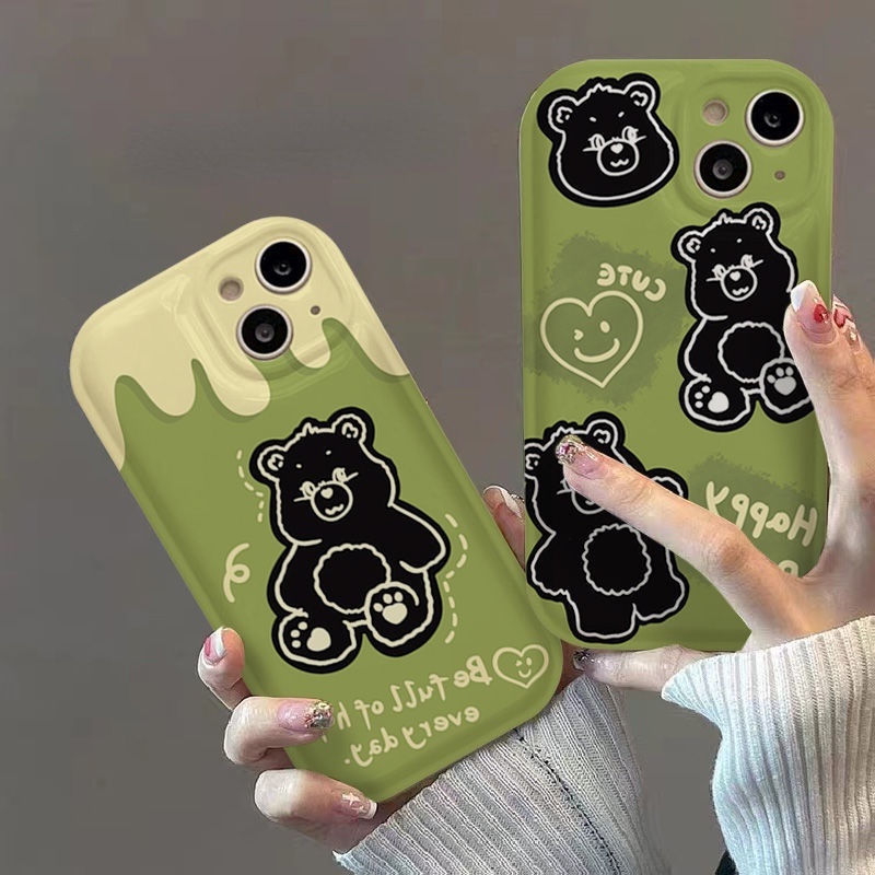 Case Motif Beruang Matcha Musim Panas Untuk iPhone 12 13 11 Pro Max X Xs Max Xr fubf