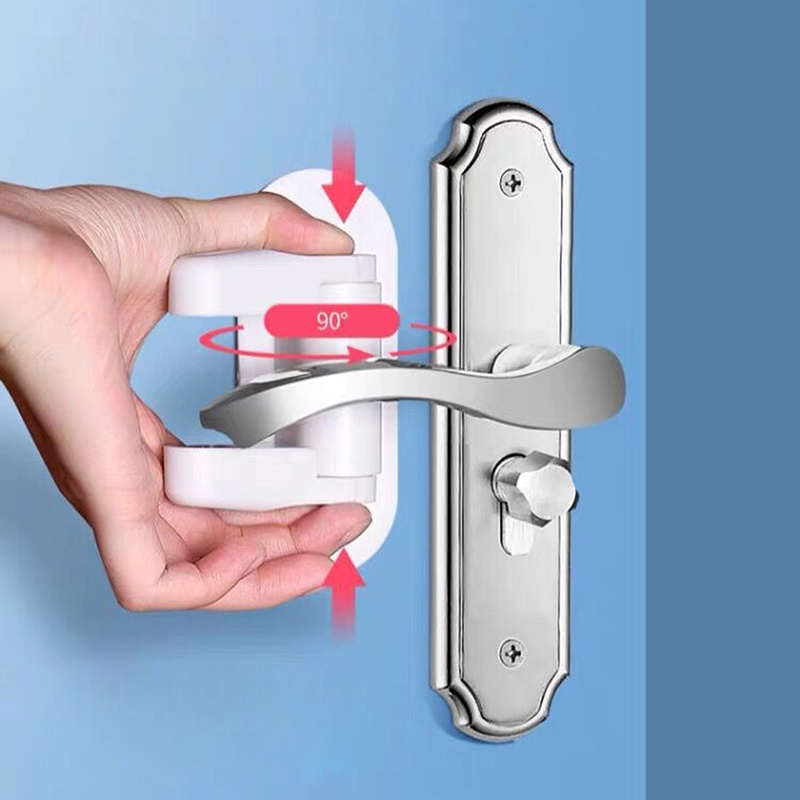 【beautifulhome12.id】Childproof Door Level Lock Baby Lock Prevents Toddlers from Opening Doors