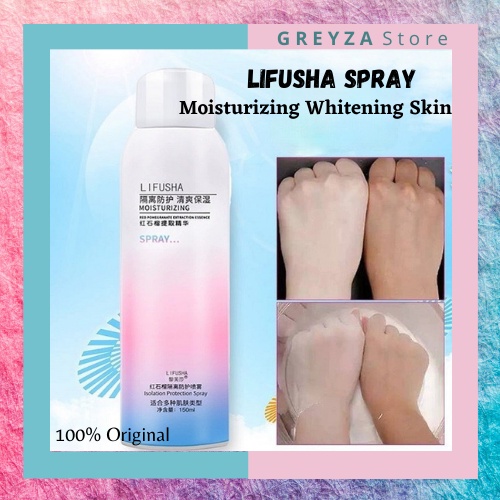 LIFUSHA Spray Pemutih Kulit Instant Moisturizing Whitening Skin 150ml