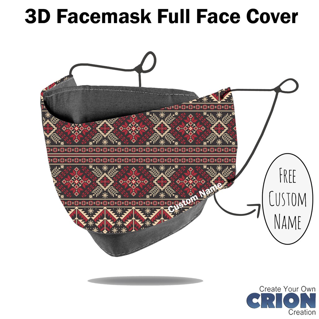 Crion - Masker 3d Full Face Cover Ethnic Series 1 - antibacterial