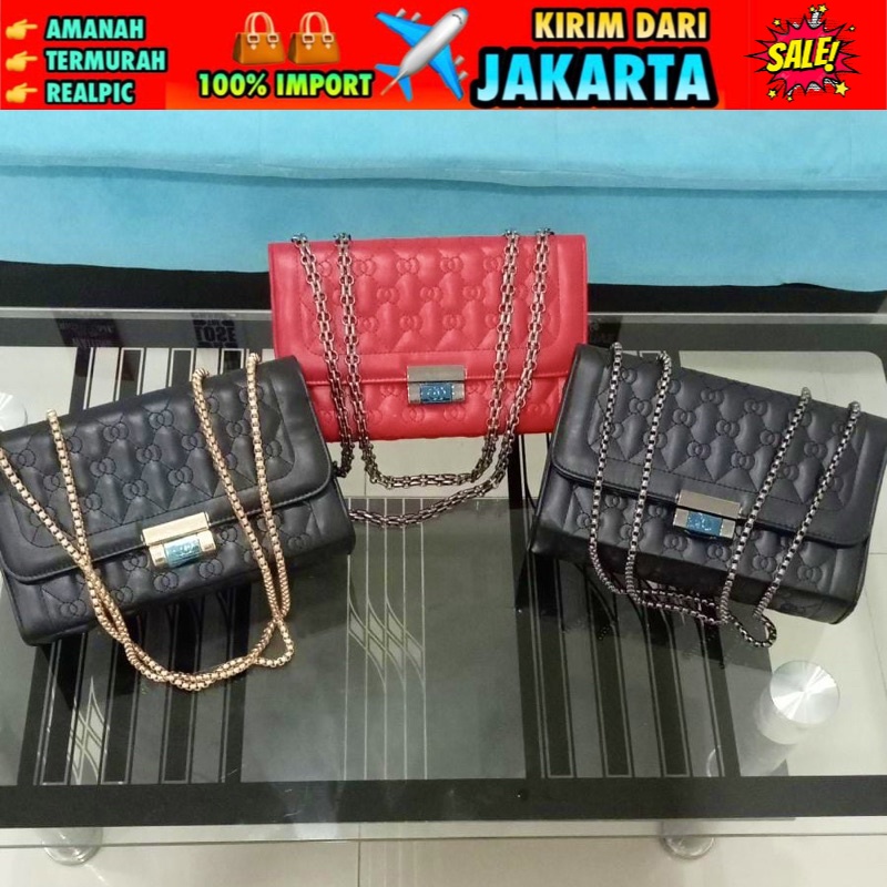 TI 3115 - TAS SELEMPANG WANITA IMPORT MURAH BATAM TAS KONDANGAN TAS FASHION KOREA - H