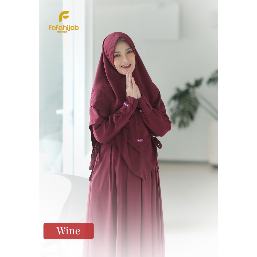 FAFAHIJAB - Gamis Alena Set by Fafahijab - Gamis dan Khimar