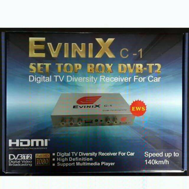 SET TOP BOX TV DIGITAL DVBT2 TO CAR EVINIX