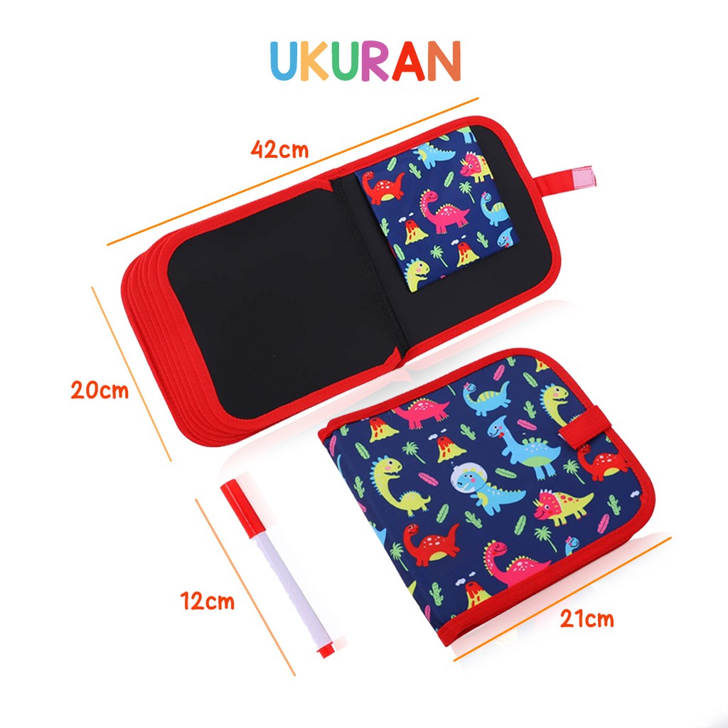 Buku Gambar Portable Free Spidol Bisa Digunakan Berulang Portable Drawing Book KIDS LAND-2