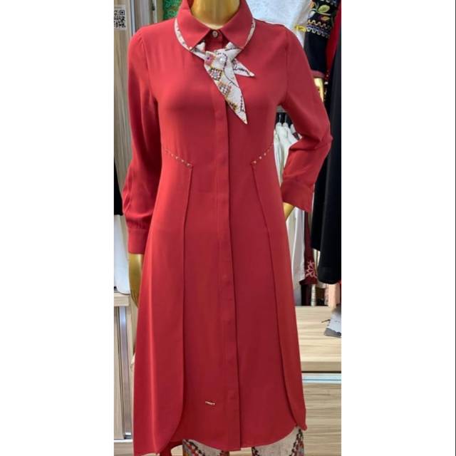 Hikmat B6455 Maroon Abaya ORIGINAL, Gamis Hikmat Muslimah Syar'i