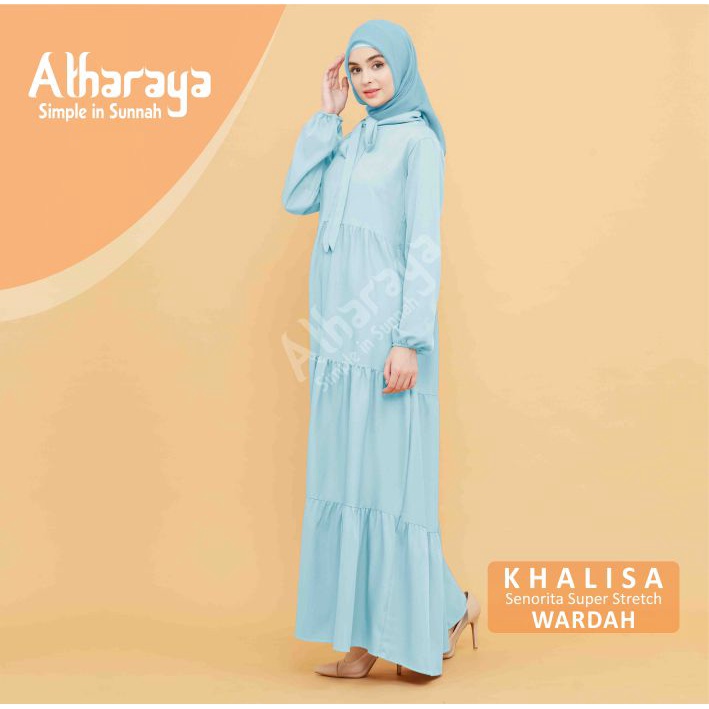 Dress KHALISA Gamis Terbaru Gamis Rempel Susun Gamis Remaja Premium By Atharaya