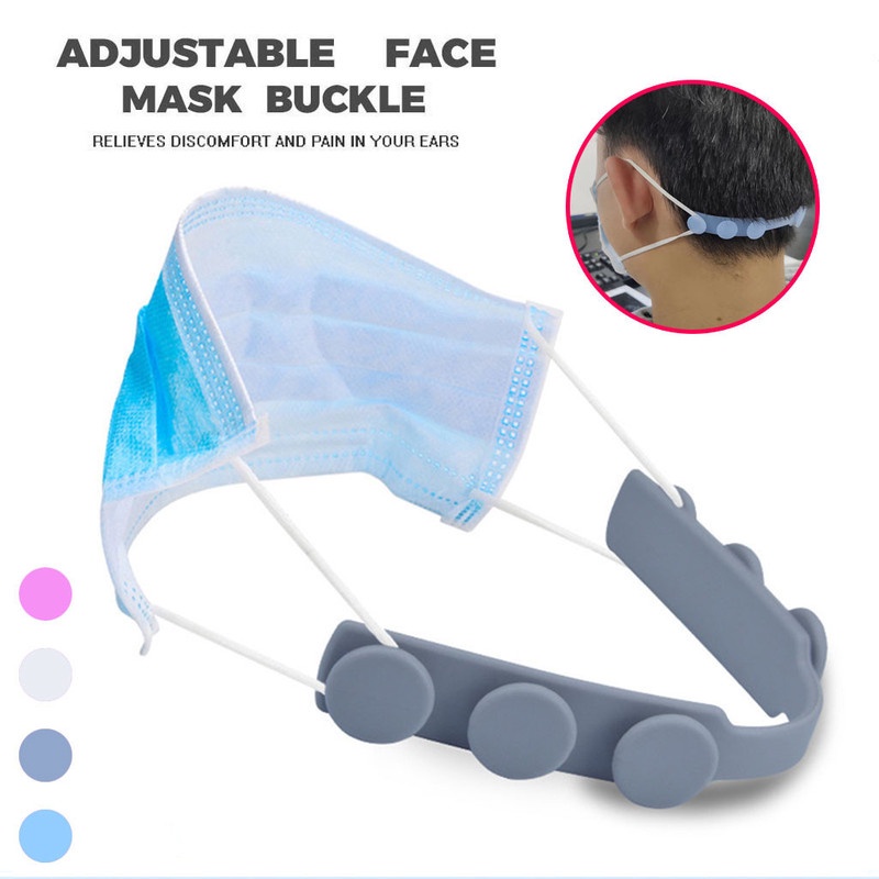 Roselife 1PC / 1 Pasang Kait Masker Wajah Bahan Silikon Lembut Anti slip Adjustable