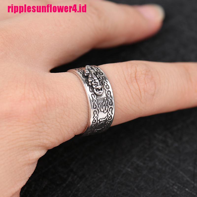 Cincin Pelindung Mantra Pixiu Mantra Keberuntungan Dapat Disesuaikan