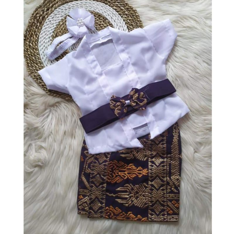 Set Kebaya Kamen Anak Baby / Bayi 0-1 Tahun