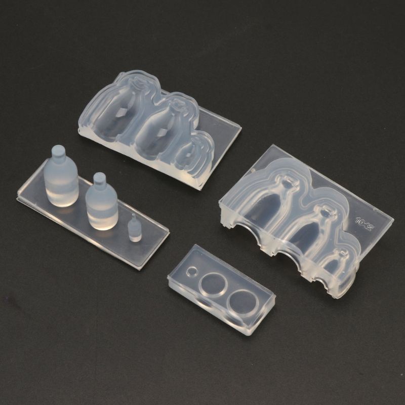 SIY  Handmade Mini Glass Bottle Milk Drink Bottle Pendant UV Resin Casting Mold Food Play Silicone Mold Jewelry Making Tools