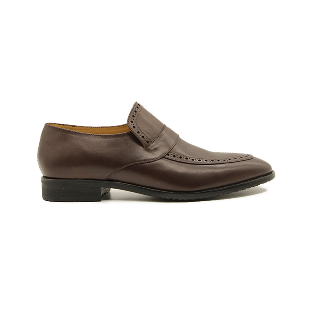 Ftale - Basil Dark Brown Sepatu Slip On Pria