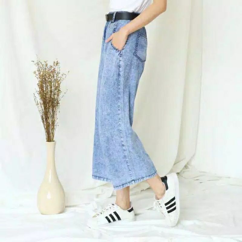 VS SG - KULOT JEANS WARNA MEISHA HIGHWAIST HW DELONIK KULOT SYAKIRA