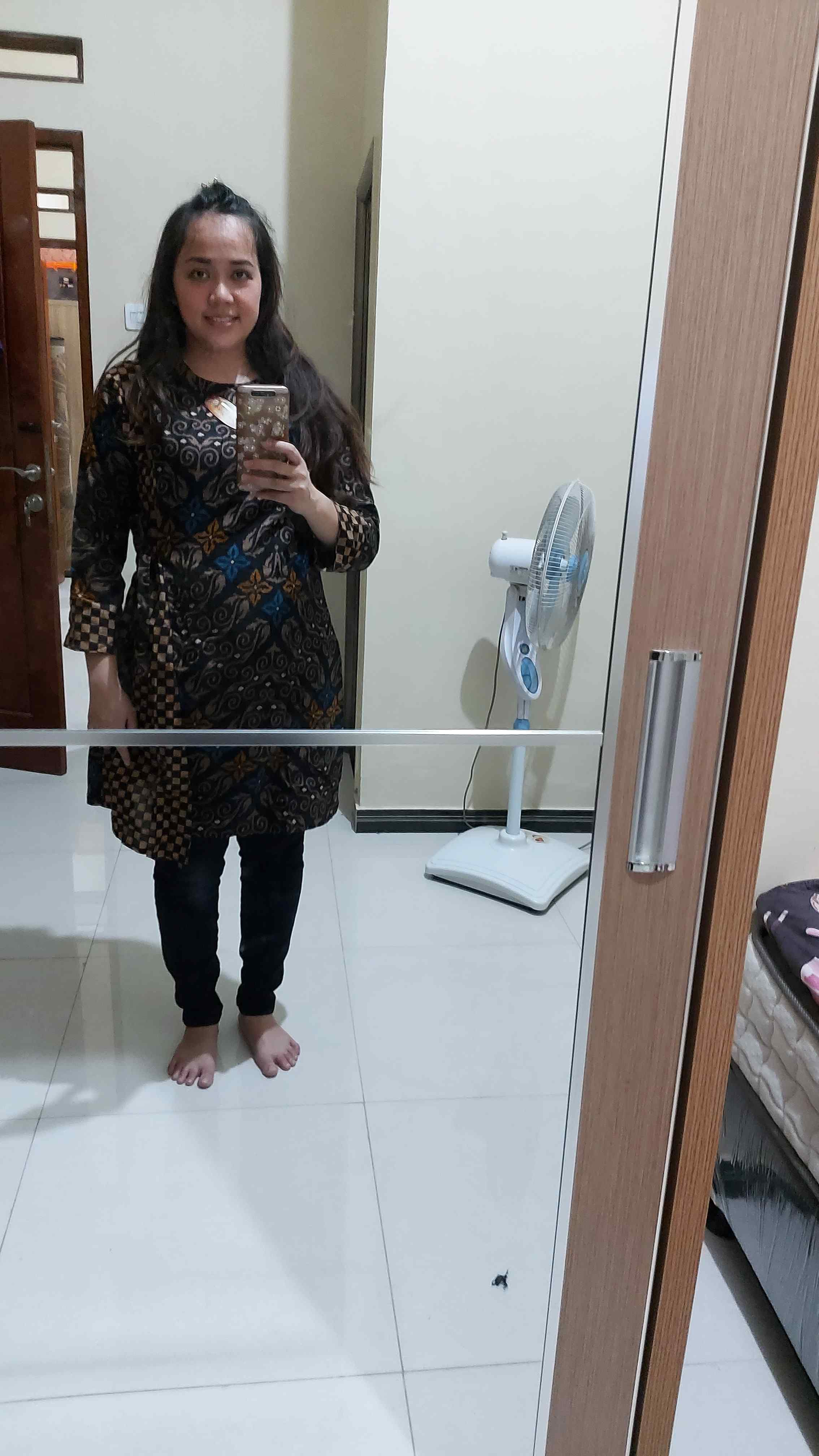 Tunic Ziggy Tali Bunga Zigzag Lawasan Tunic Batik Sogan Seragam Kantor Kerja Solo Jumbo Ld 120 Xxxl