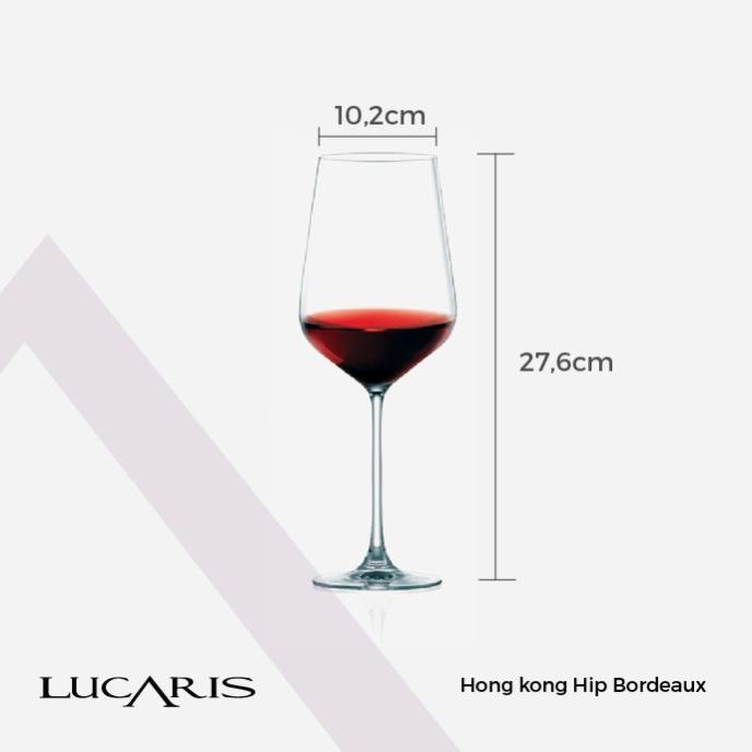 Lucaris Hong Kong Hip Bordeaux / Gelas Wine Kristal PROMO