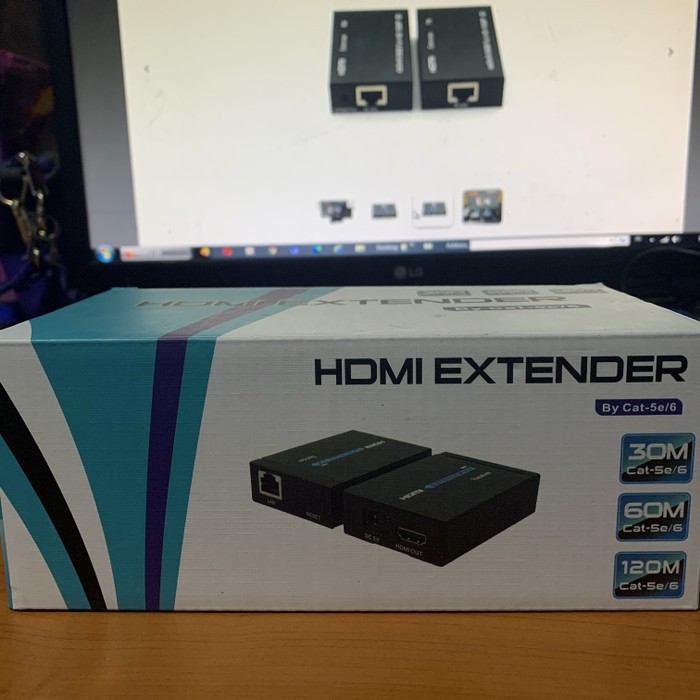 HDTV EXTENDER UP TO 60M / HDTV OVER ETHERNET MAKSIMAL 60 METER ORIGINAL