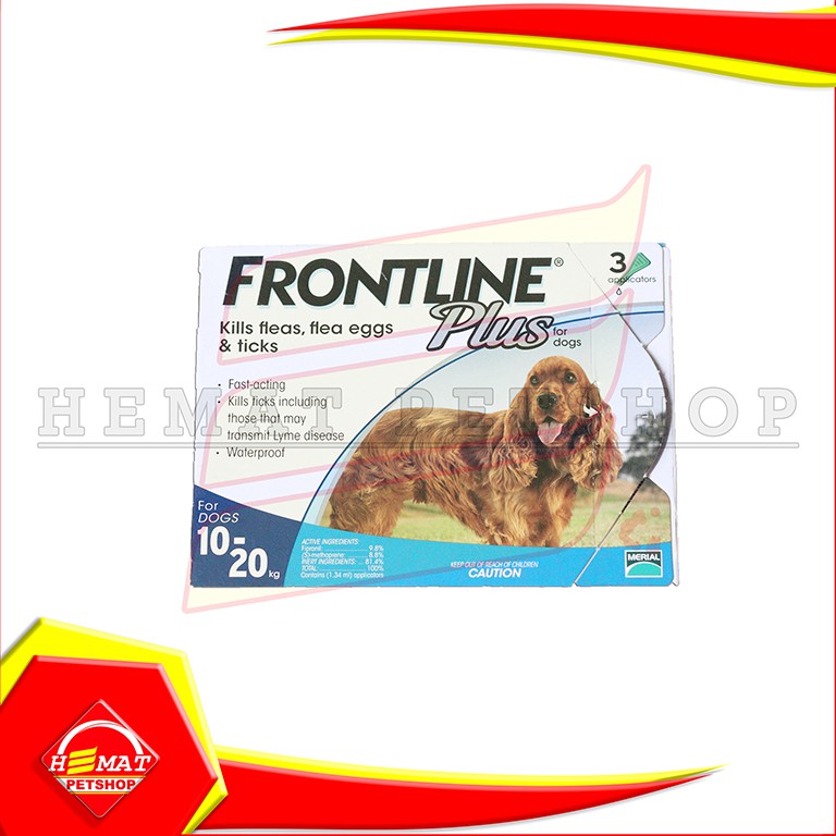 Obat Kutu Anjing Ras Sedang - Frontline Plus Dog 10 - 20 Kg