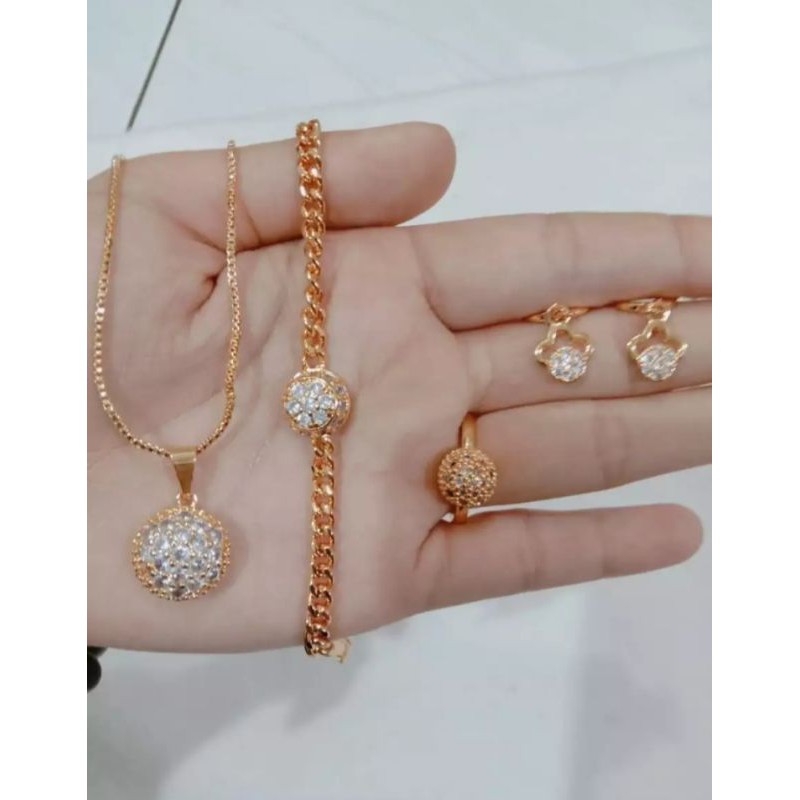 set perhiasan bola 24k