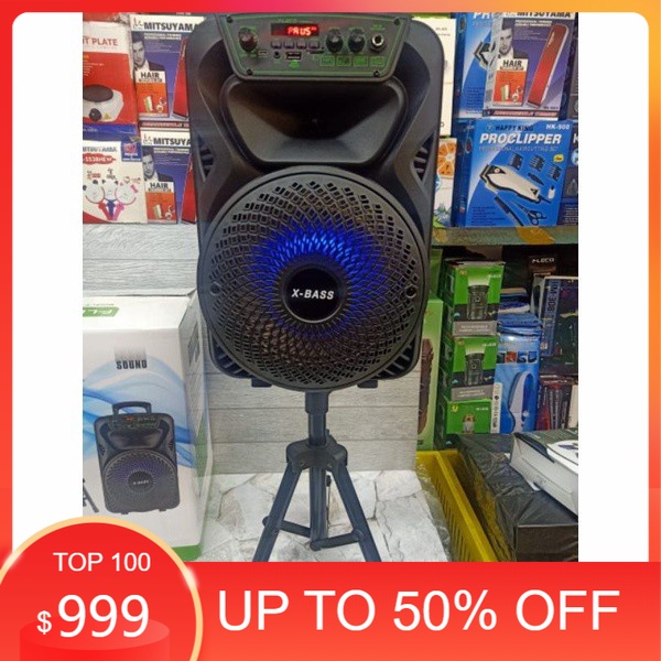 SPEAKER KARAOKE BLUETOOTH FLECO F-8808/F-8805/F-8807/8863 8.5 INCH X BASS BONUS MIC KARAOKE + STAN S