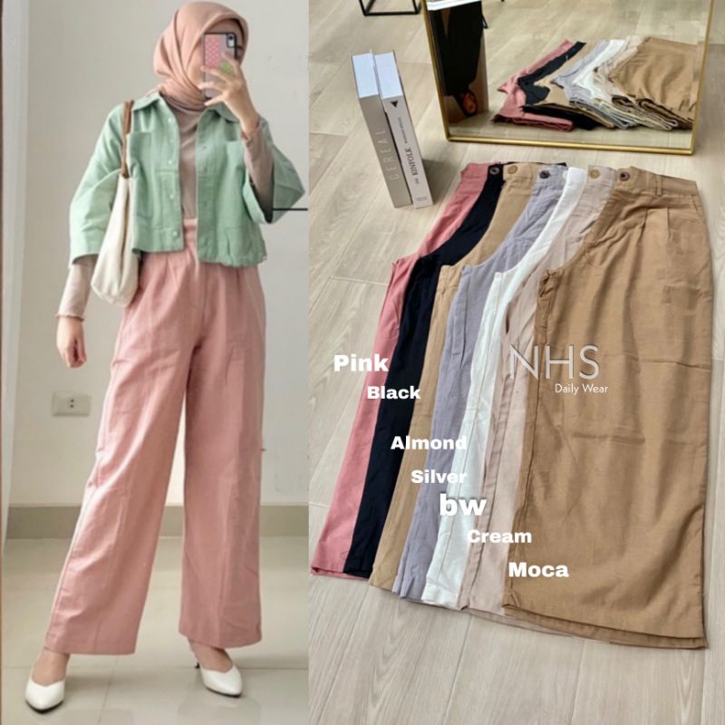 Groovy Pants Celana kulot linen jumbo