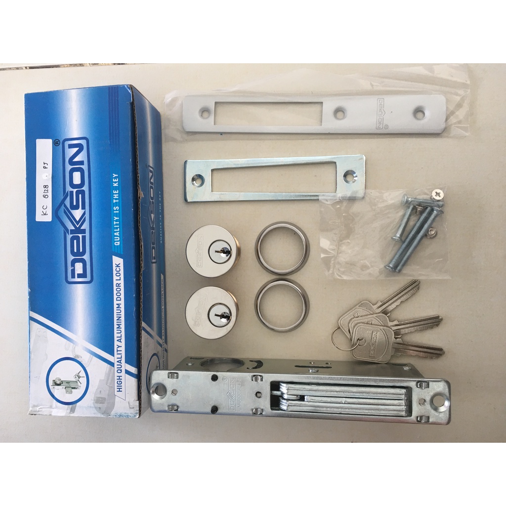 Kunci Pintu Aluminium Dekkson Lidah Panjang KC 8128 PJ Dekkson