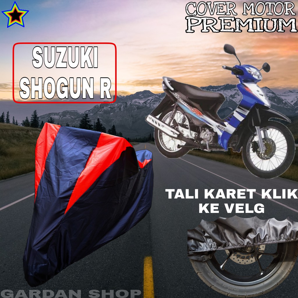 Sarung Motor SUZUKI SHOGUN R Hitam MERAH Body Cover Penutup Pelindung Motor Suzuki Shogun PREMIUM