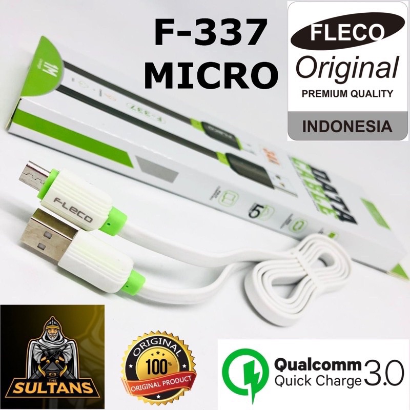 PROMO KABEL DATA FLECO F337 MICRO FAST CHARGING 100CM QUICK CHARGER