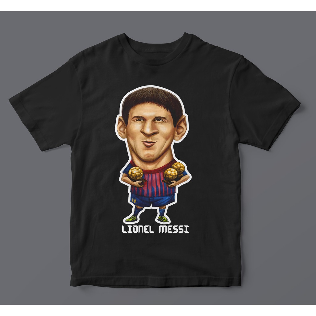kaos Lionel Messi karikatur
