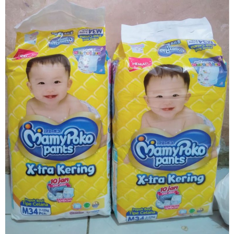 PAMPERS MAMYPOKO PANTS X-TRA KERING SIZE M34