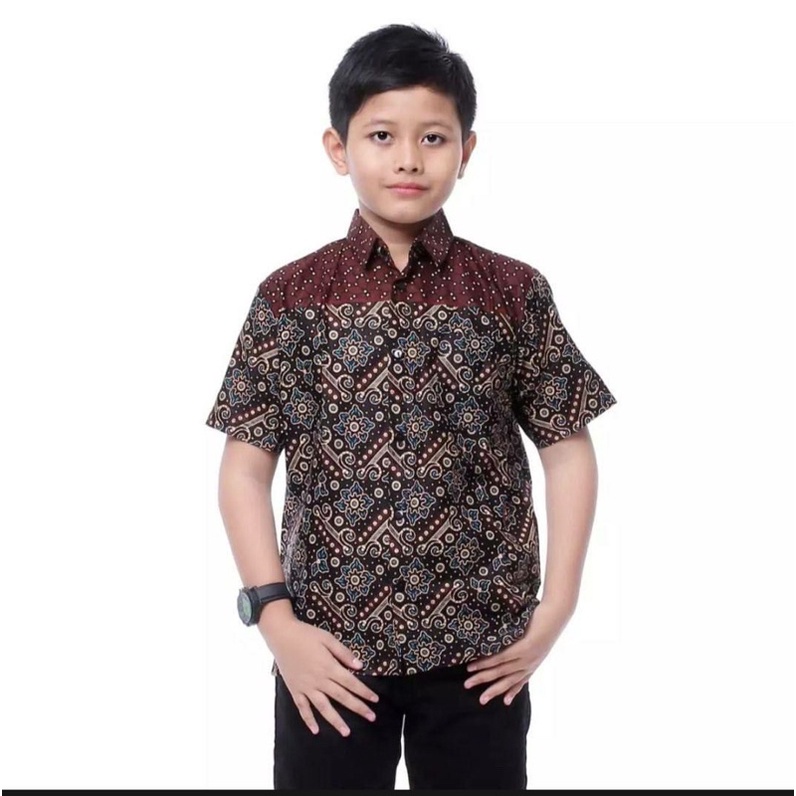 BATIK COUPLE ANAK  TERBARU-Hem mataram