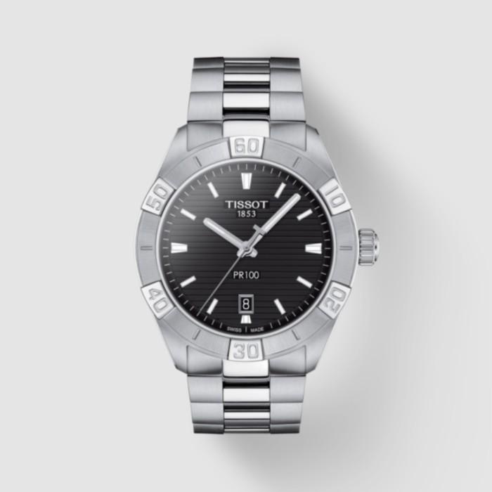 Tissot PR 100 SPORT T101.610.11.051.00 Silver Hitam Original