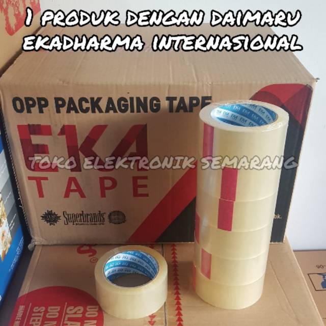 LAKBAN BENING COKLAT EKA TAPE DAIMARU 48 MM 90 YARD 45 MIKRON