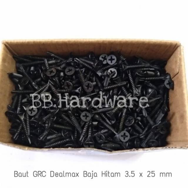 Jual BAUT GRC SEKRUP SDS DEALMAX BAJA HITAM 3.5 X 25 MM ISI 1000 PCS ...