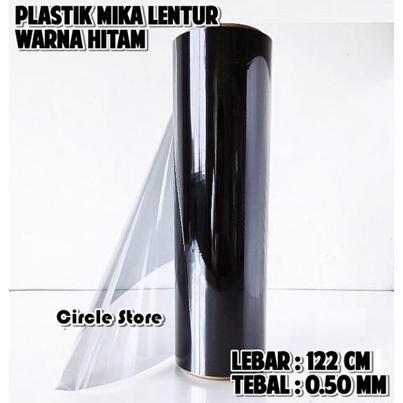Plastik Mika Lentur Flexible PVC Hitam Lebar 122cm Tebal 0.50mm