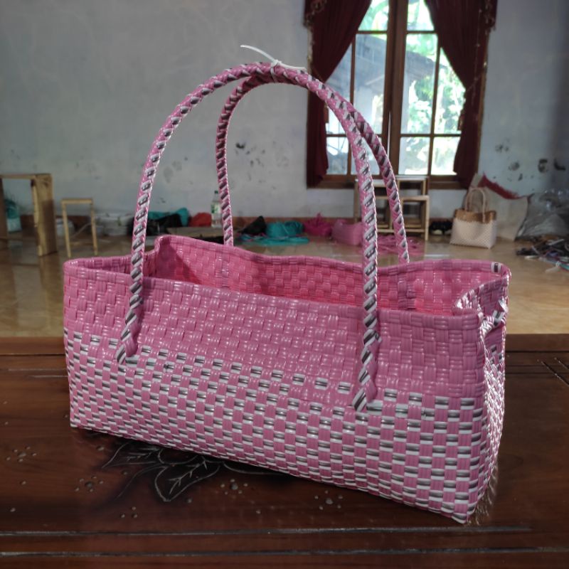 tas anyam bahan jally tanpa 2 besek/keben